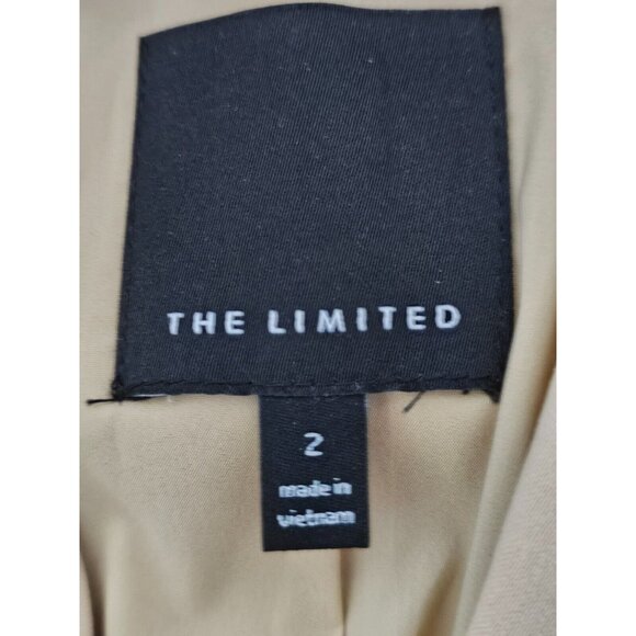 The Limited Womens Blazer Size 2 Lined Tan Long Sleeve - Picture 2 of 6